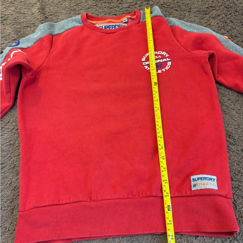 2 FOR $20 Superdry Men's Crewneck Stadium Sweatshirt Pull Over Red Gray M $75 - Picture 10 of 11